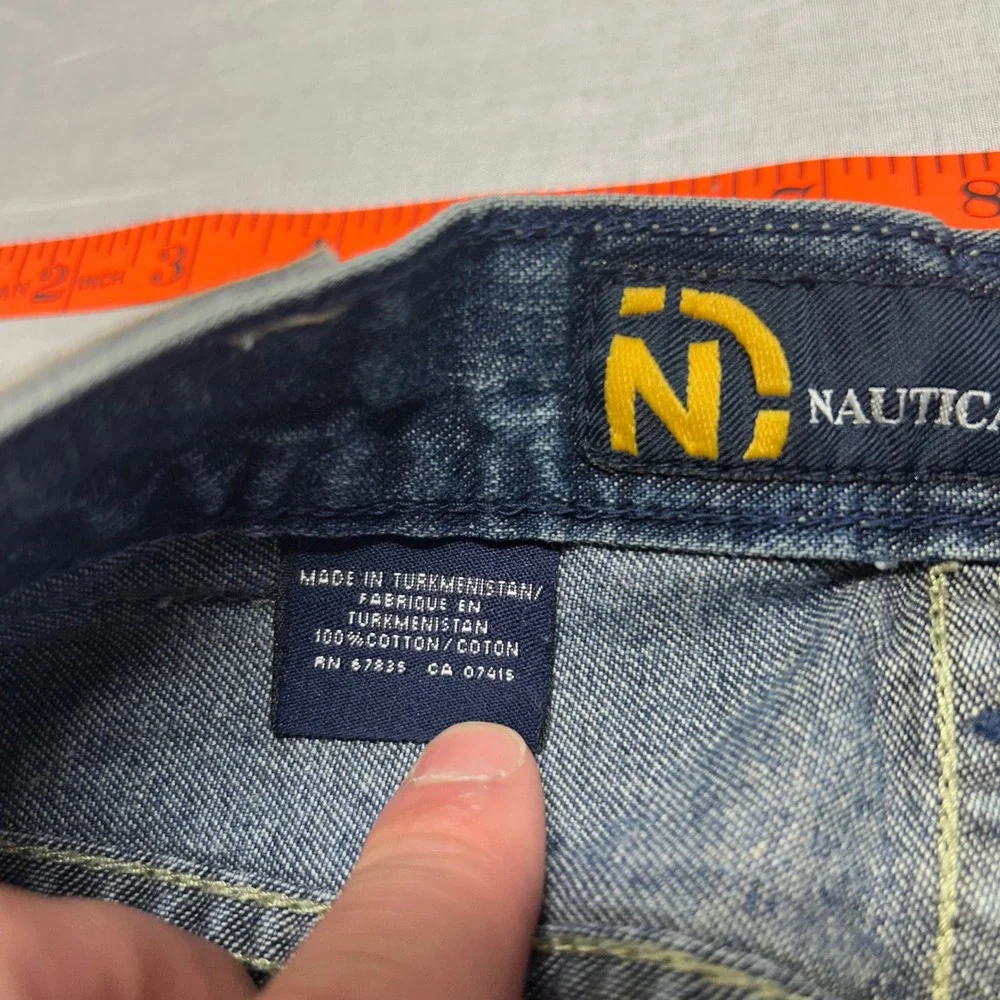 Nautica Jeans Co Mens 34x32 Blue Denim Relaxed Straight Leg Pants VDR TR1 - Picture 4 of 10